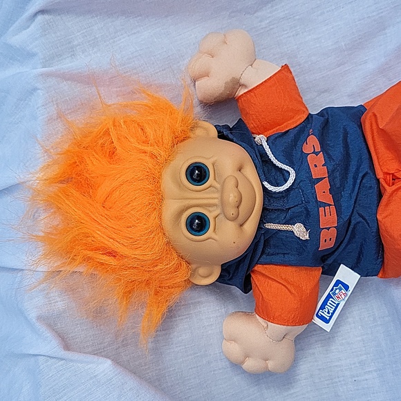 Vintage Chicago Bears Troll Kidz Doll, 11" tall, Da Bears - Picture 3 of 10